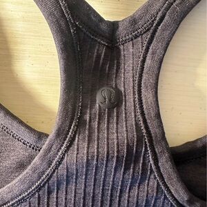 Lululemon Ebb to Street Charcoal Ribbed Tank Top